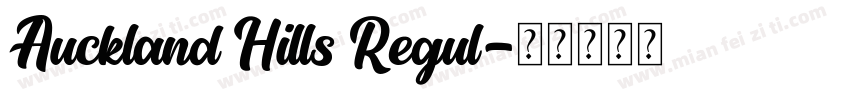 Auckland Hills Regul字体转换